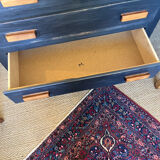 Vintage patinated black craft furniture style chest of drawers