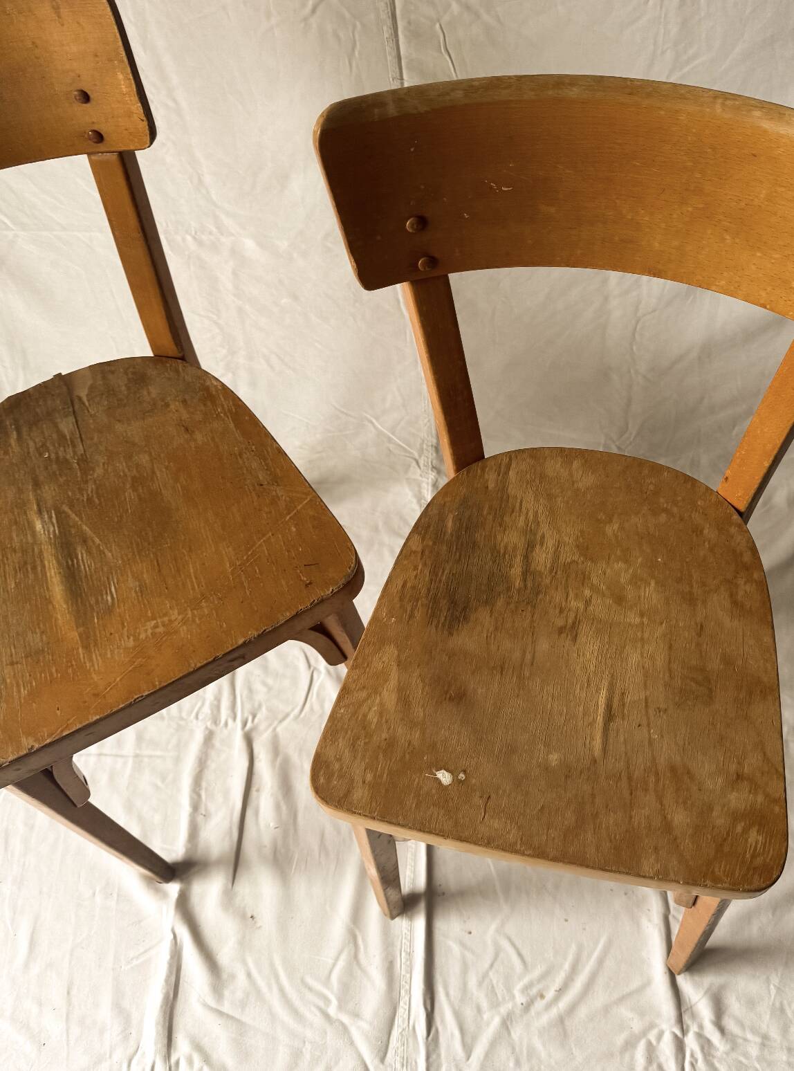 Set of 2 vintage Baumann bistro chairs