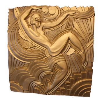 Art Deco bas-relief, folies bergères paris, French art deco