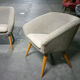 Sofa 3 Chair Danish cocktail of the 50s/60s gray / white