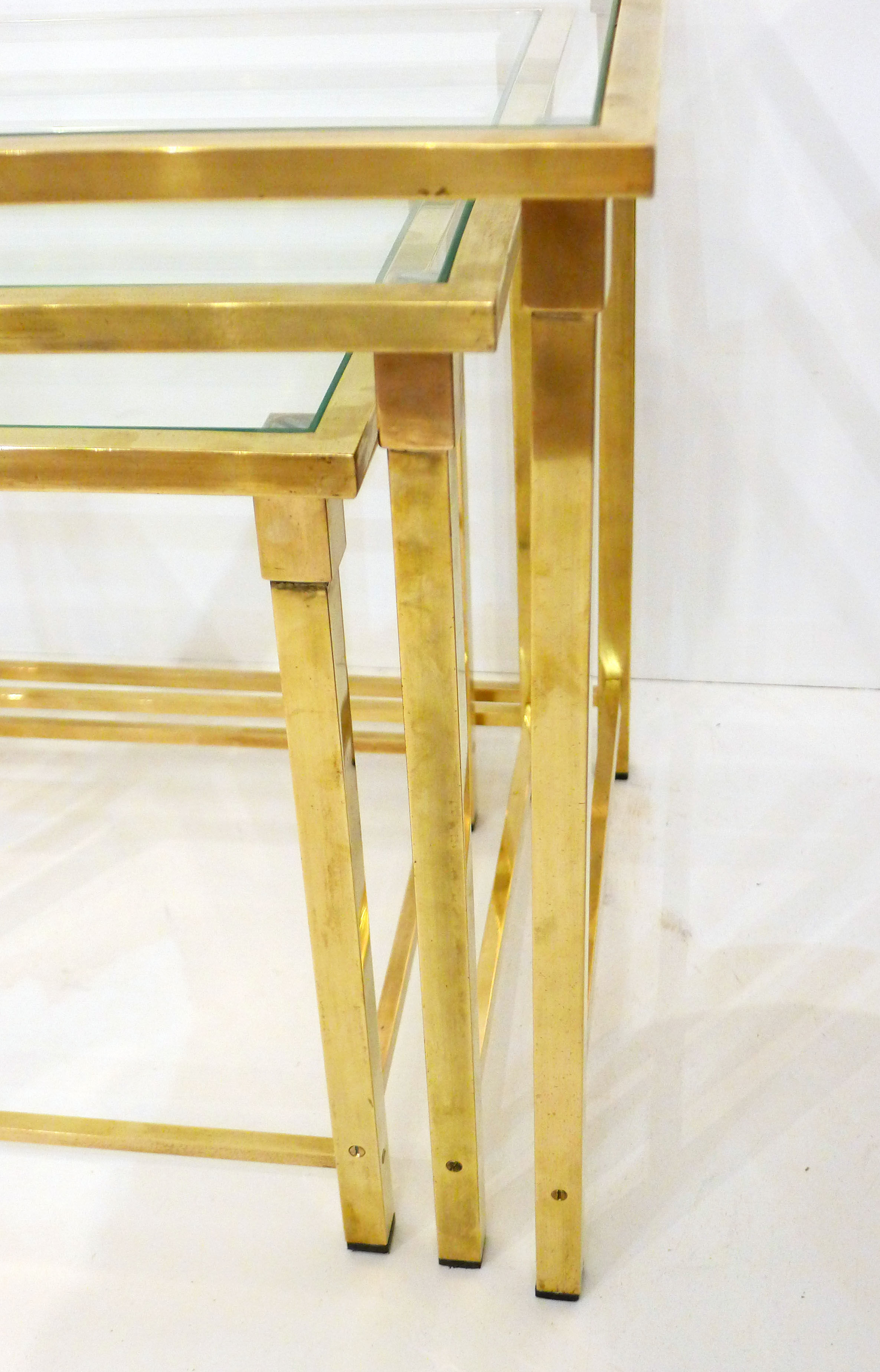 Golden metal tables