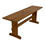 Vintage Scandinavian pinewood bench from the 1960's modern design