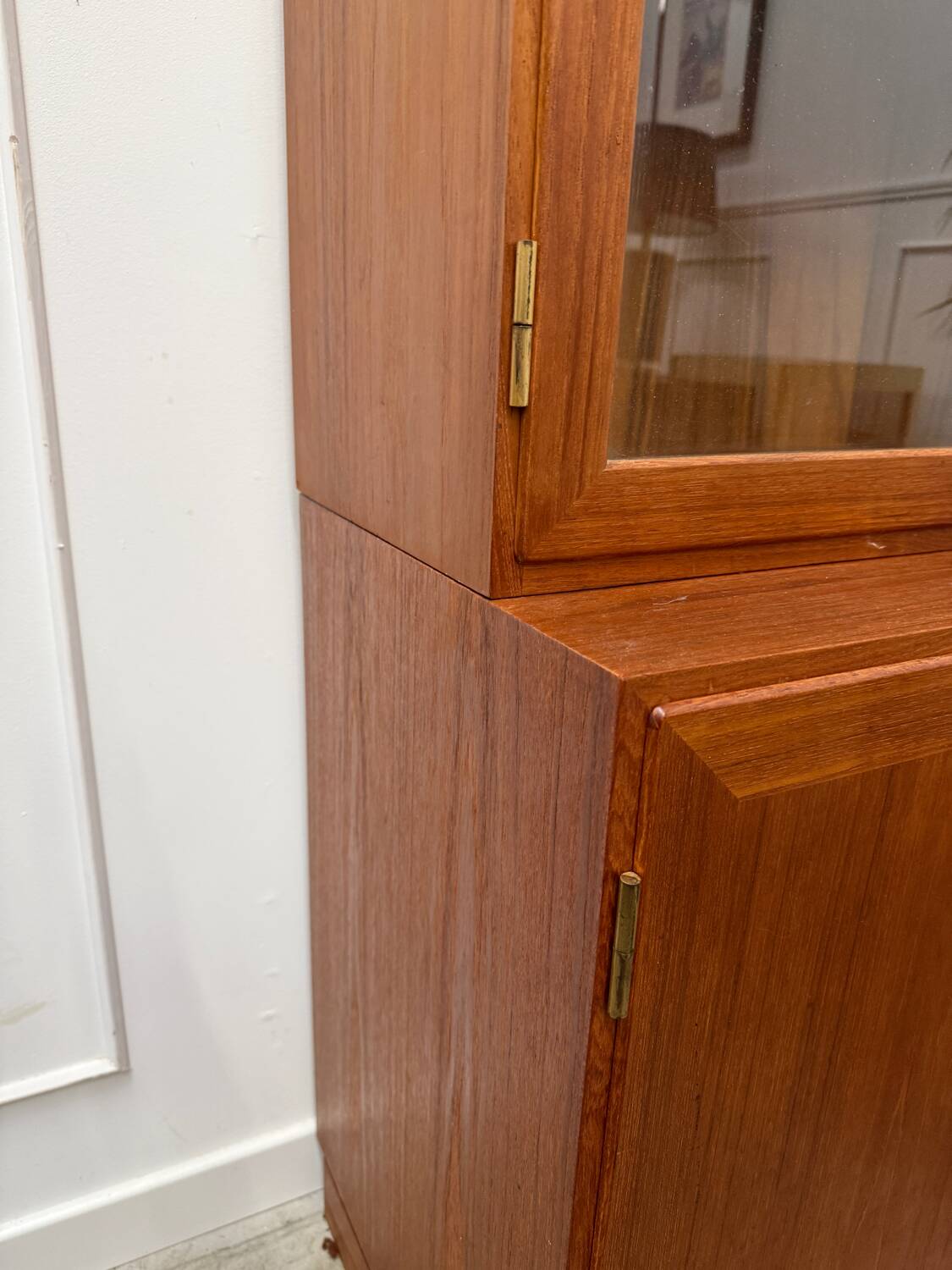 Scandinavian glass sideboard in teak