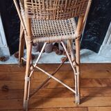 Chaise enfant rotin