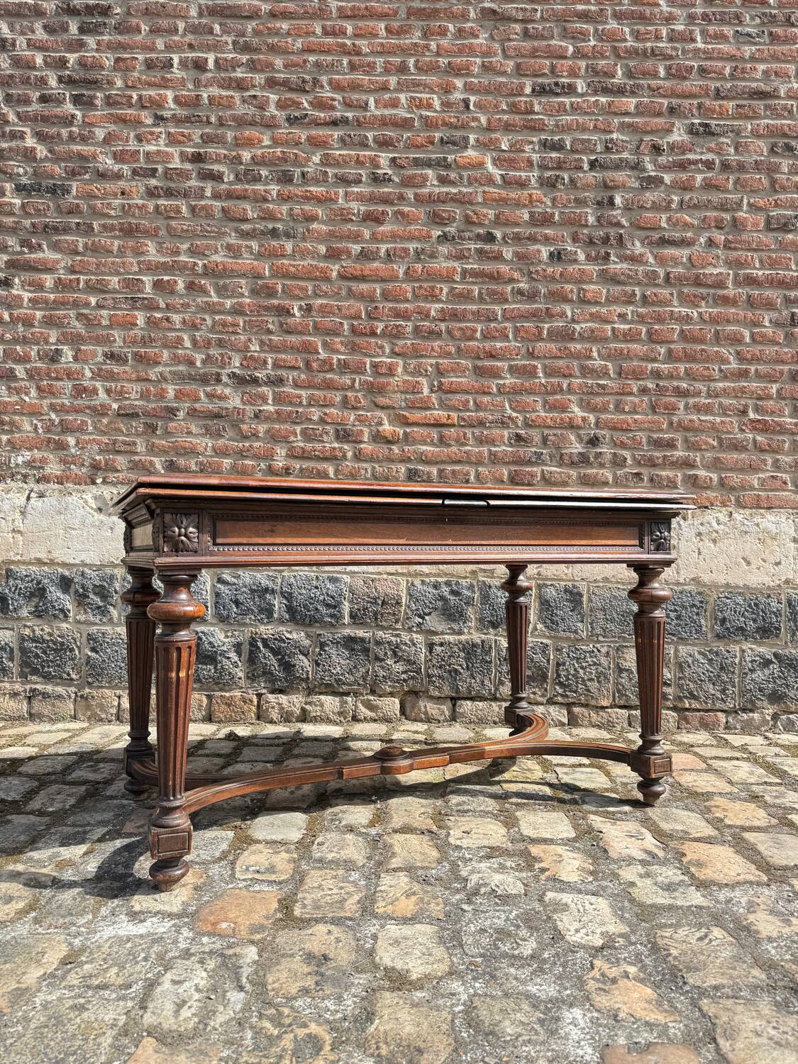Italian Dining Table In Natural Wood Louis XVI Style XIX Eme Century