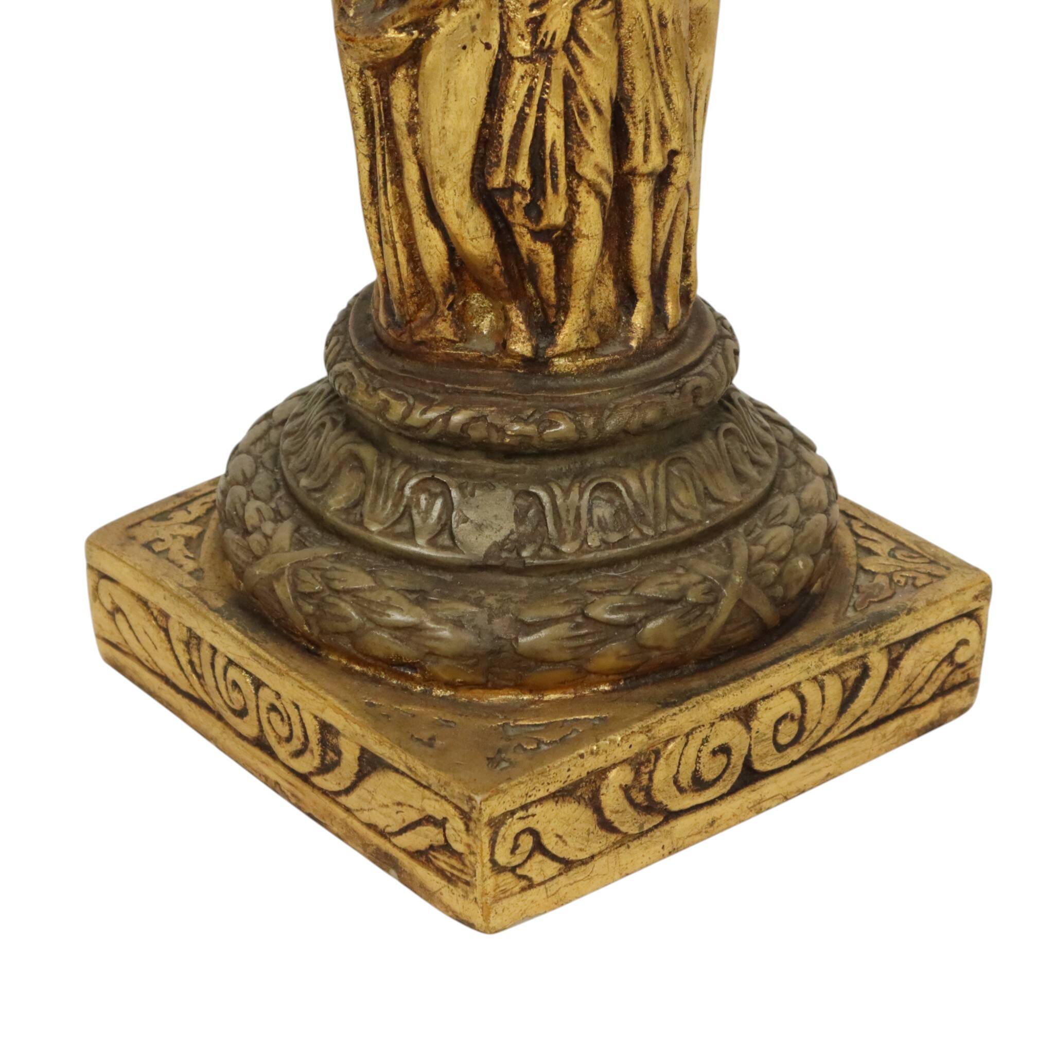 Classical Gold Column Resin Pillar Baroque Style 20th Century