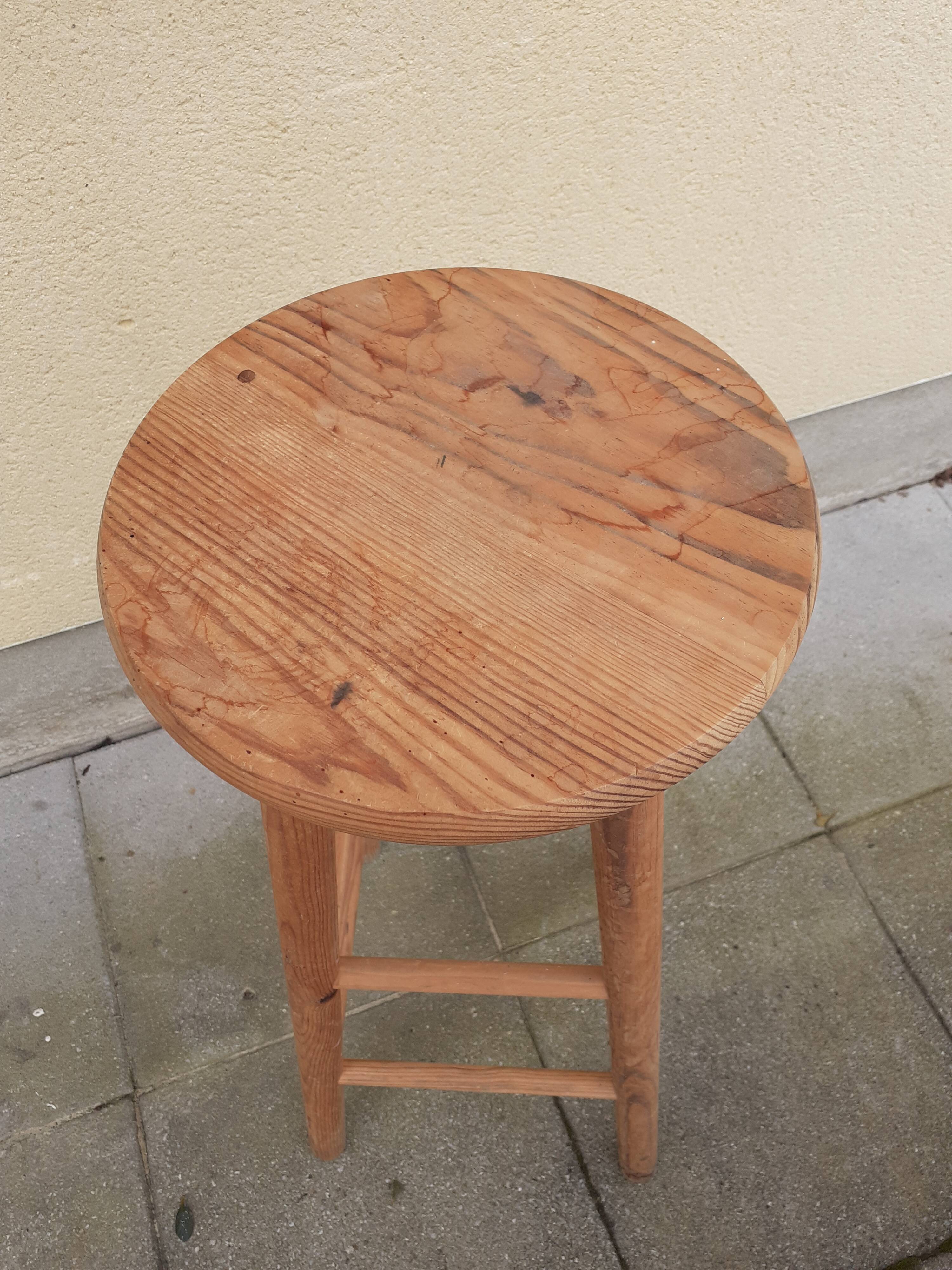 Solid pine bar top stool