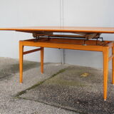 Scandinavian teak coffee table that can be upgraded to a dining table