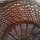Cache pot 43 cm panier rotin vintage ep 1960