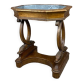 Jardinière meuble en noyer et zinc de style Empire
