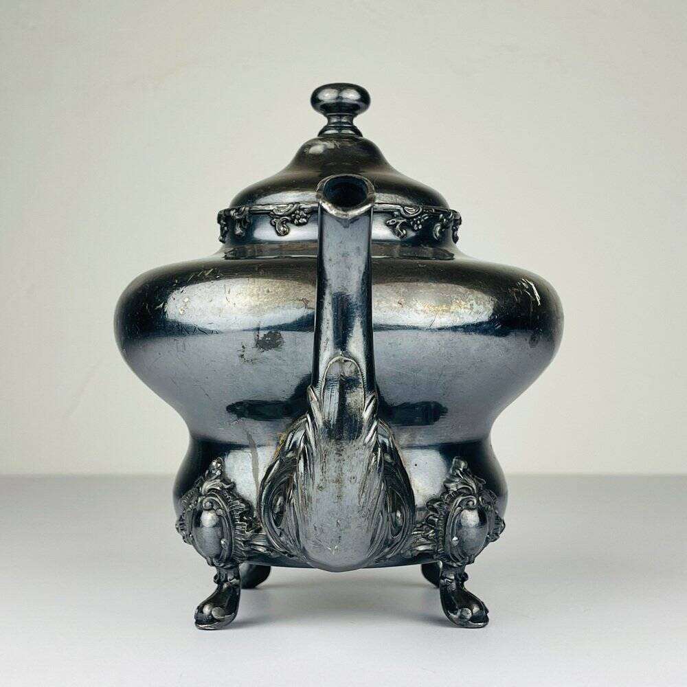 Théière ancienne en argent plaqué de la Barbour Silver Company, USA, fin 19ème siècle