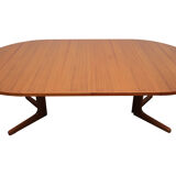 Extendible dining table teak XXL, Nielsen Denmark, 1970