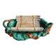 Old asparagus dish in barbotine