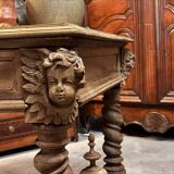 19th century desk in natural solid walnut.