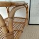Vintage rattan coffee table from the 70s - organic lines, Riviera spirit.
