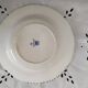 Deep plate or dish in Gien earthenware, rooster and peonies model, numbered, 1930s