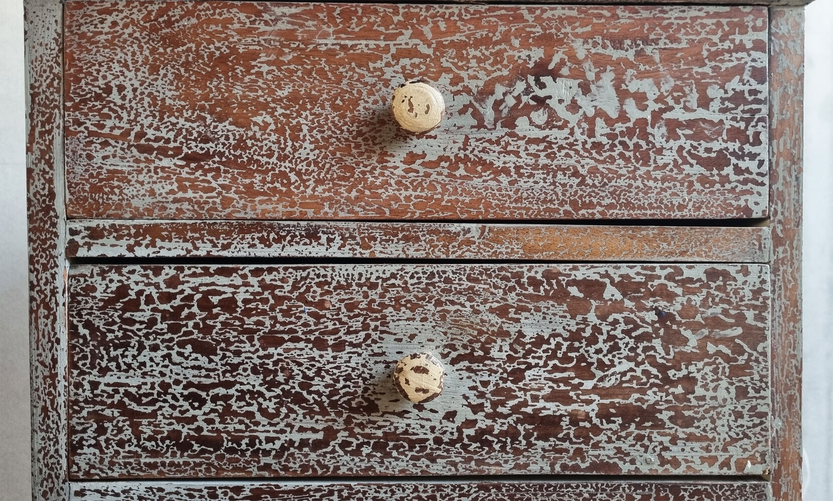 Column with workshop drawers, wooden, vintage, 50s