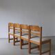 4 solid pine dining chairs | Sweden | 1960s