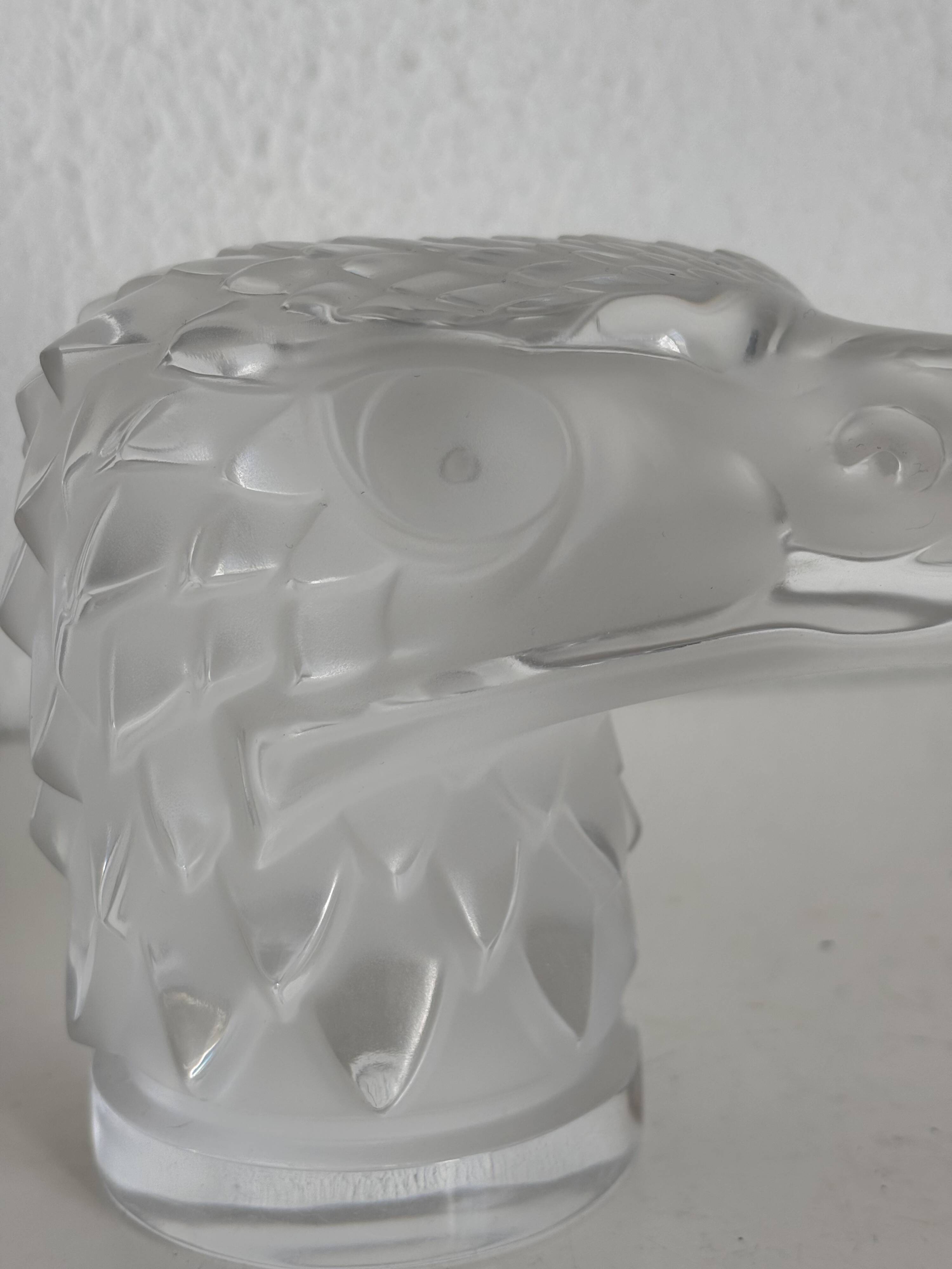 Lalique Eagle Head — Signed crystal from the 1980s