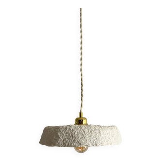 Suspension luminaire vintage papier marché recyclé