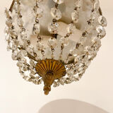 Lustre laiton et pampilles cristal
