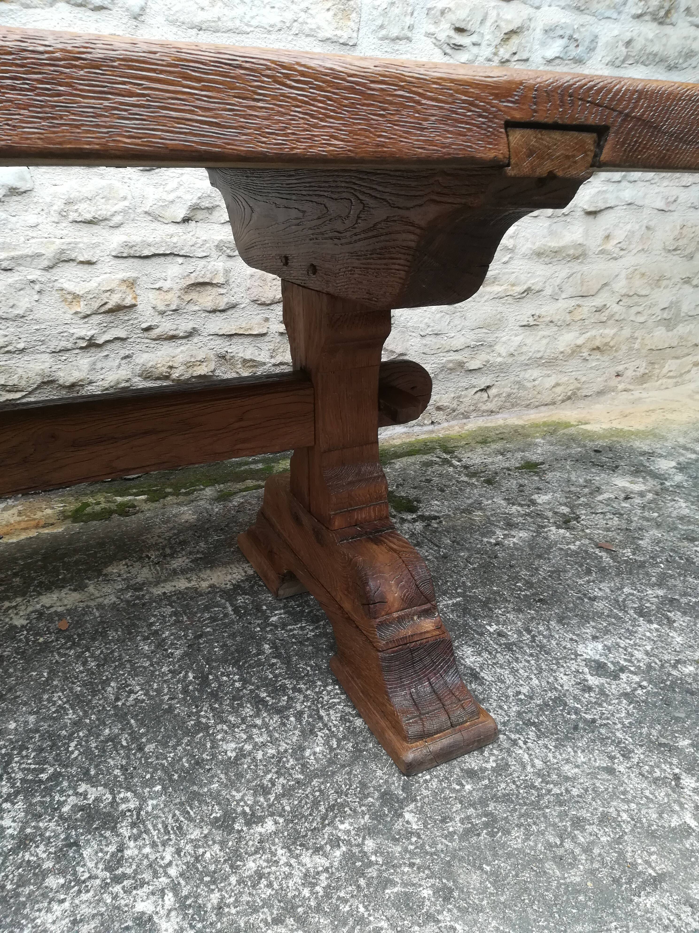 Solid oak farmhouse table
