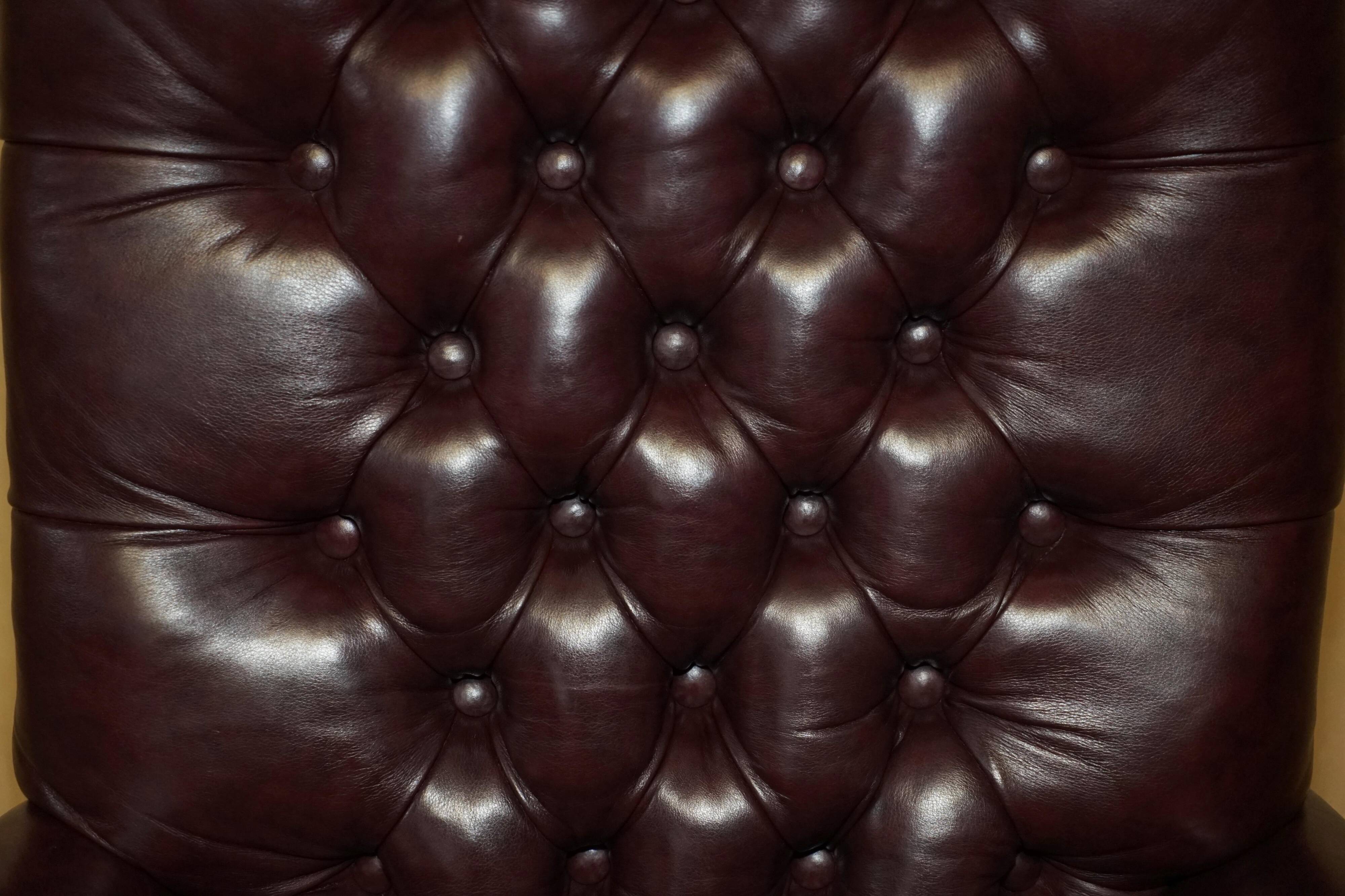 Vintage Chesterfield office chair with high back in Heritage leather.