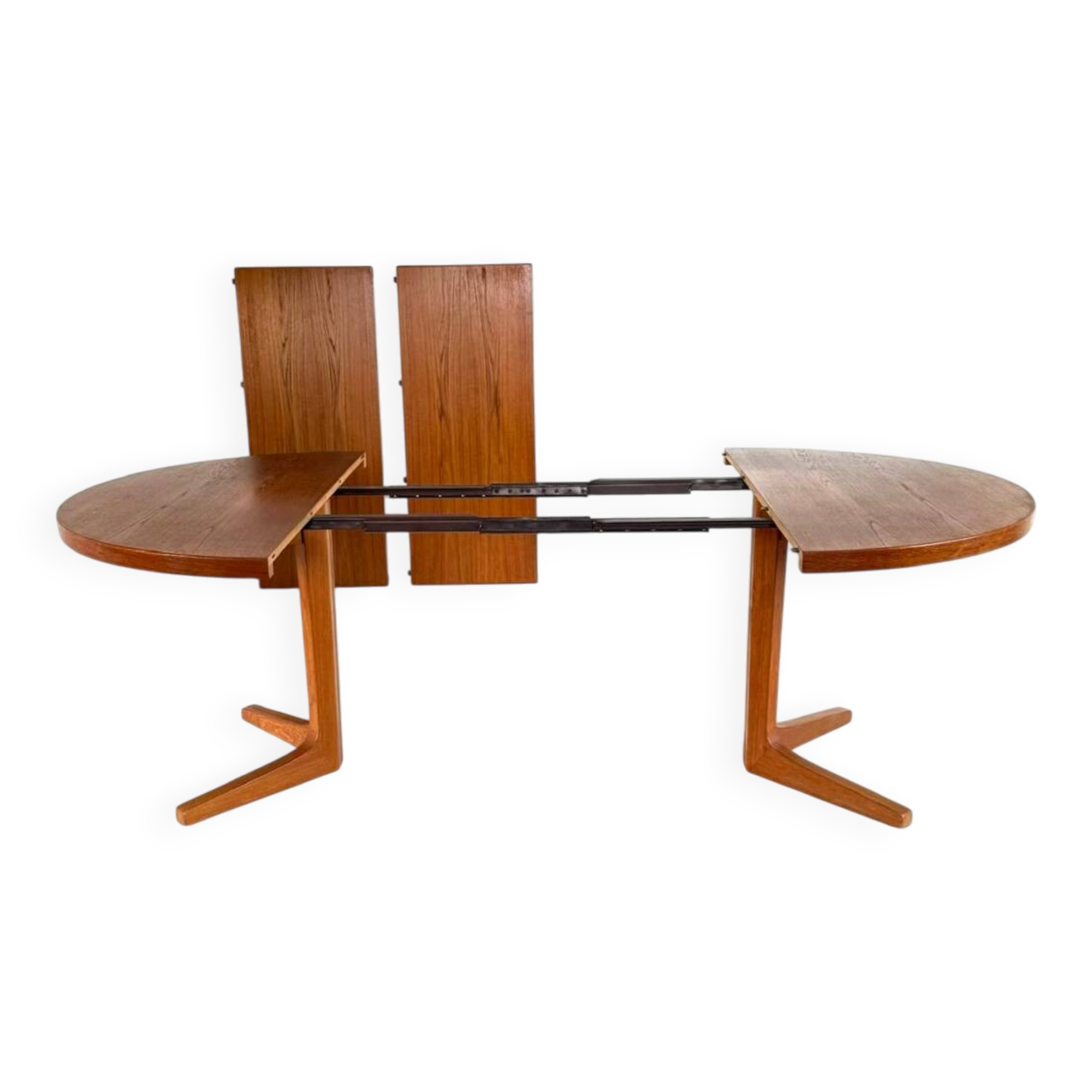 Table danoise en teck extensible vintage des années 60