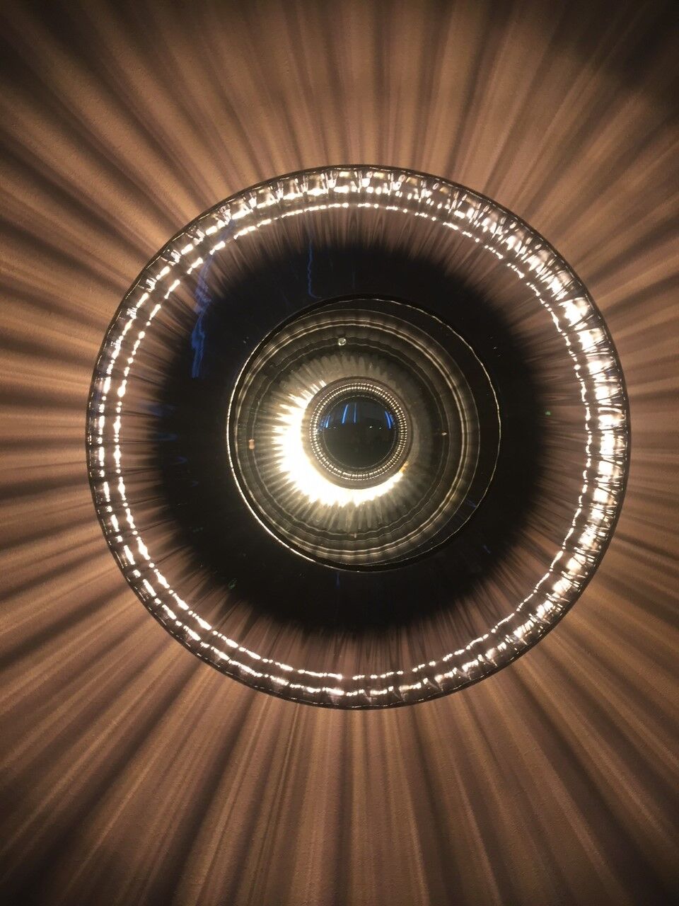Wall light mounted glass smoke and silver border