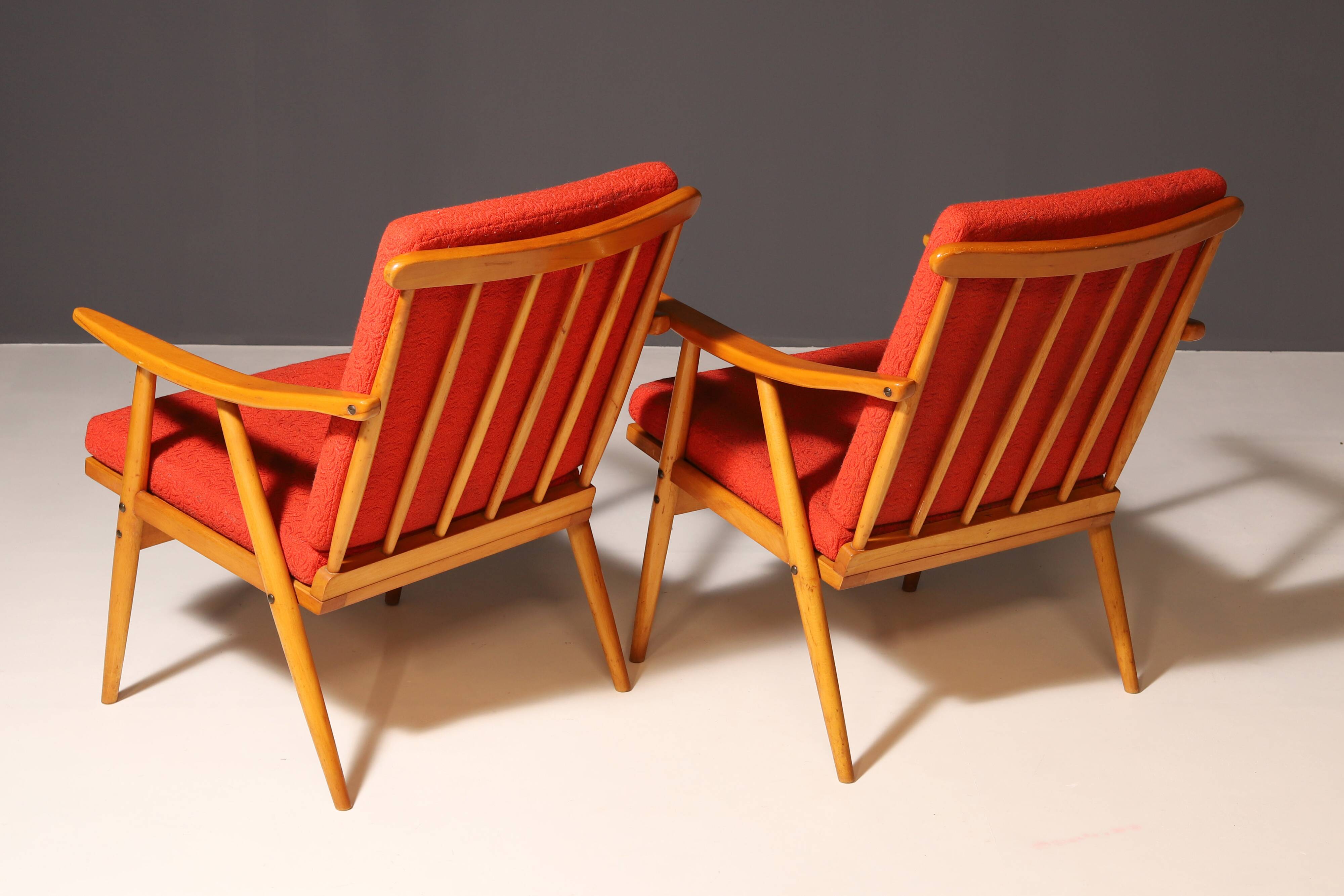 Pair of mid-century armchairs by Jaroslav Šmídek for TON, 1970s
