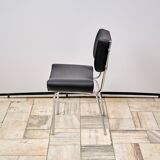 Vintage Leather Chair with Chrome Legs, 1970s, Czechoslovakia