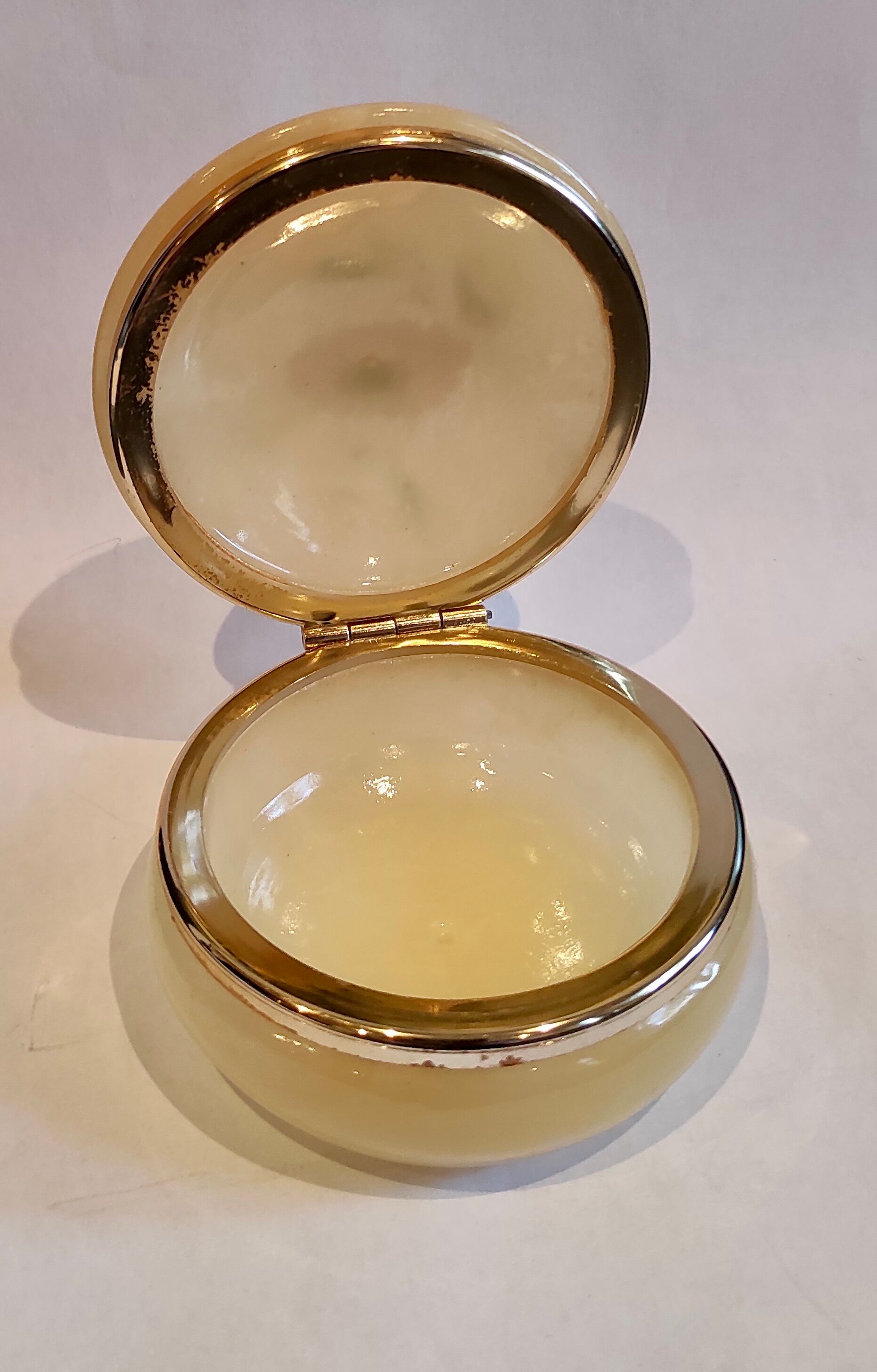 opaline box with floral pattern, 60s