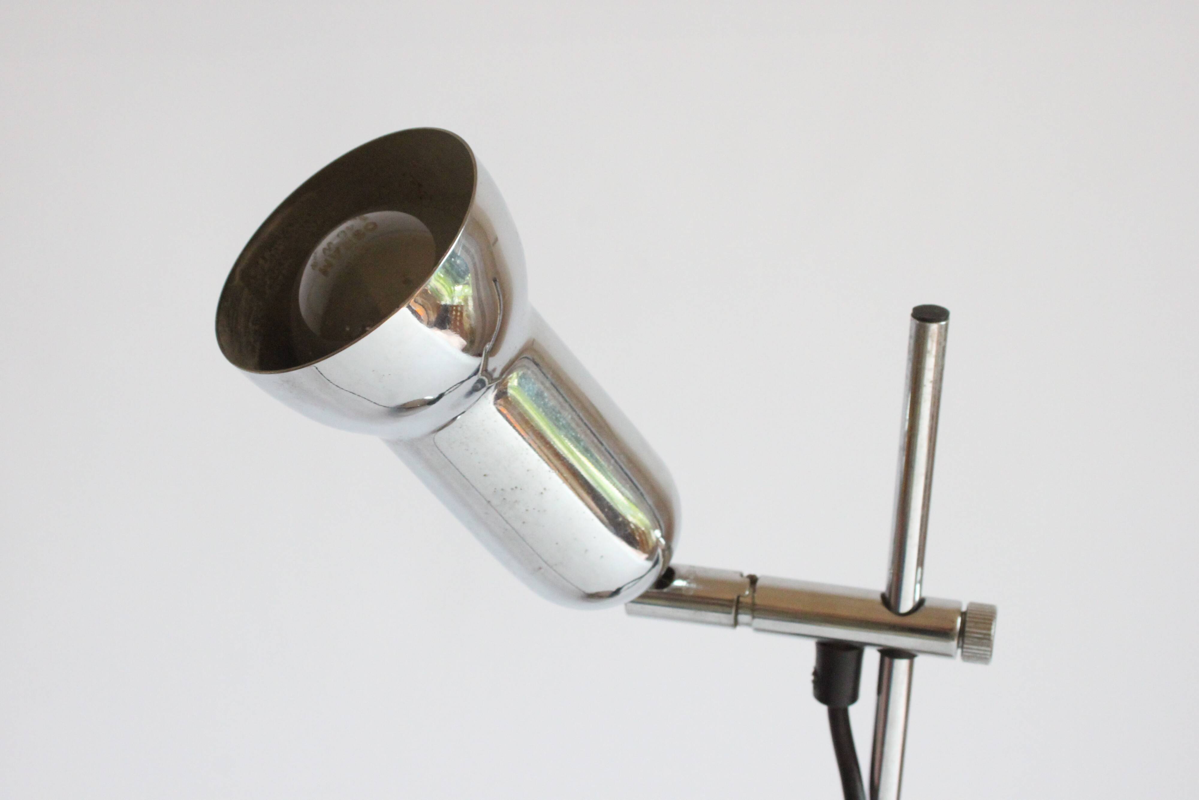 Lampe de bureau chromée par OMI, années 1960