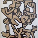 Screenprint after Jean Dubuffet framed under glass 25 cm by 30 cm