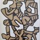 Screenprint after Jean Dubuffet framed under glass 25 cm by 30 cm