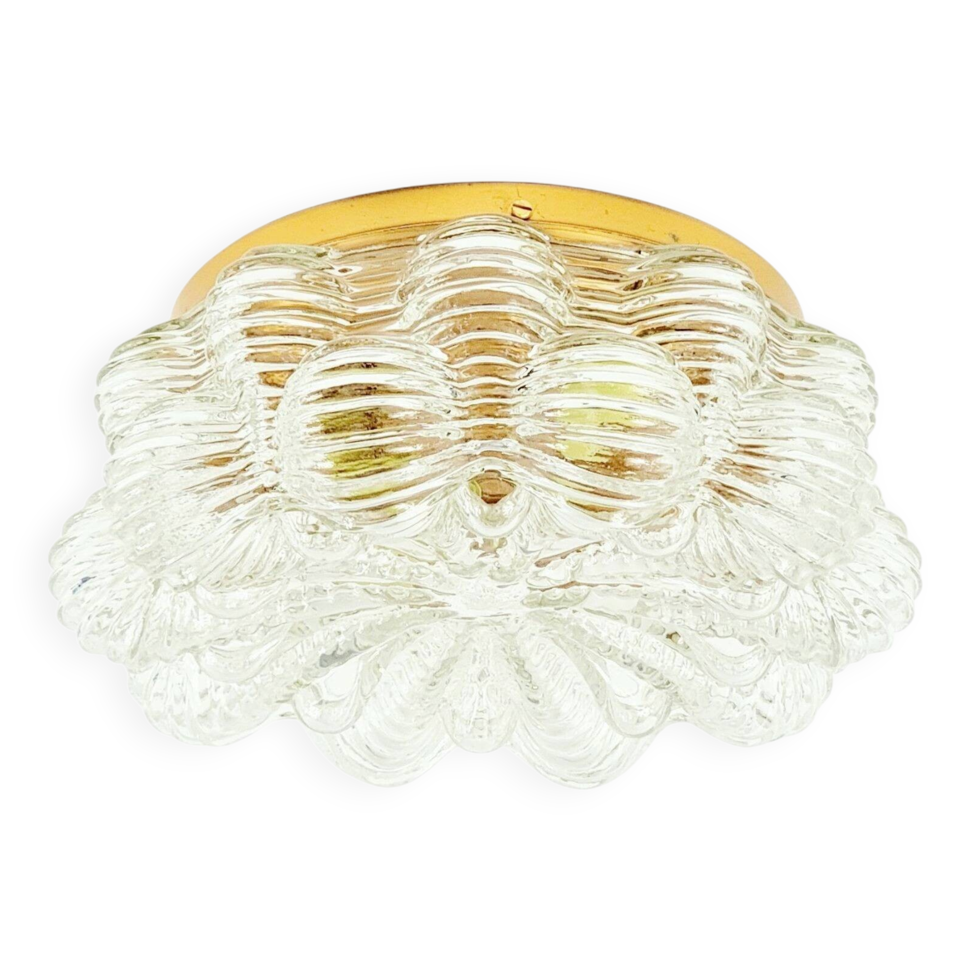 Large Mid Century Bubble Glass Ceiling Light by H.Tynell for Limburg, 1960s