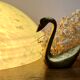 Suspension abat-jour vintage en verre de Clichy vert