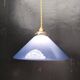 Suspension cône opaline bleu