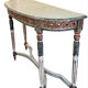 Louis XVI Style Demi-Lune Console – Painted and Gilt, Probably Italian
