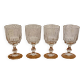 Set of 4 Luminarc stemmed glasses, Lance model