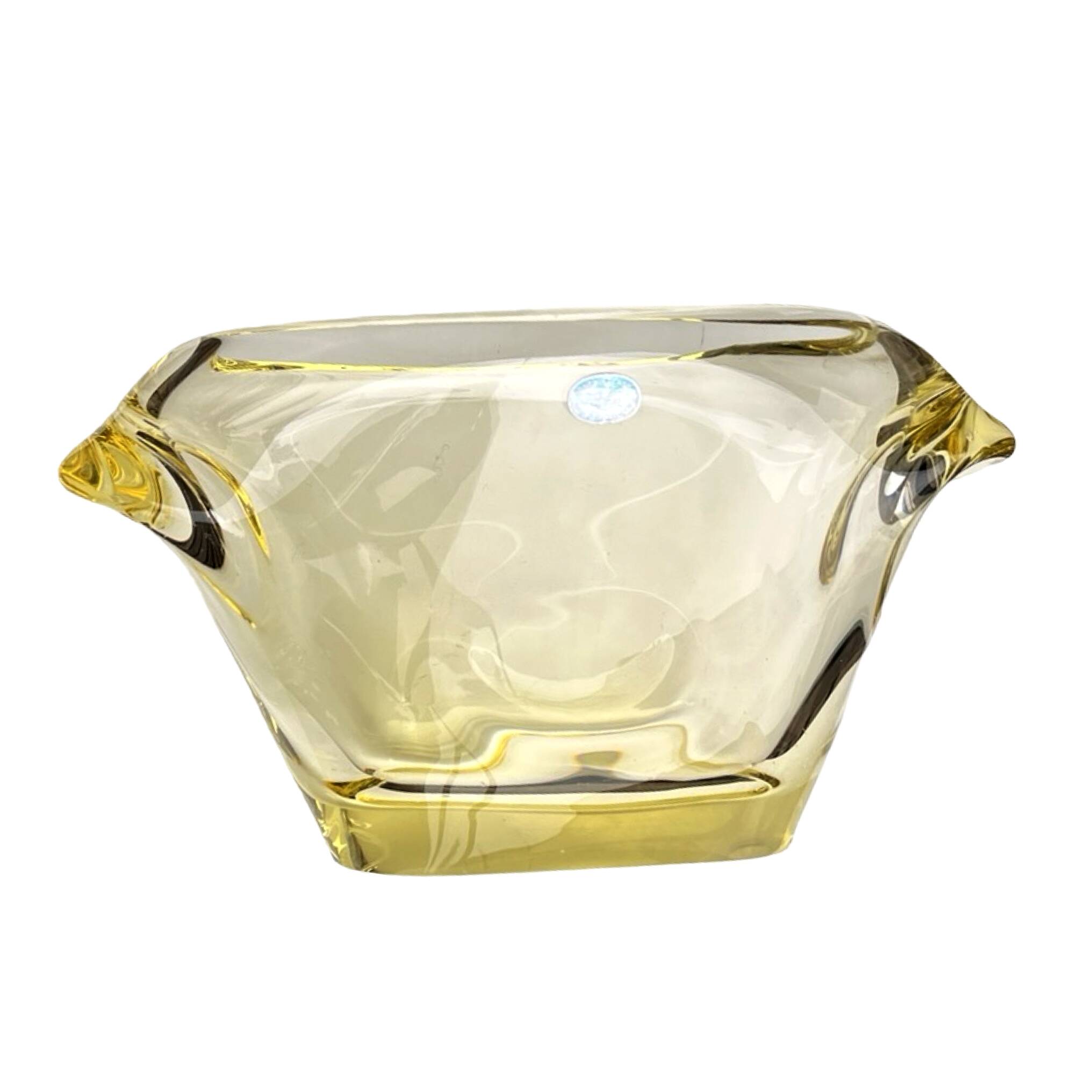 Vase en verre conçu par M. Klinger, Železný Brod Sklo (ZBS), Tchécoslovaquie,