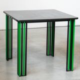 1980s Vintage Black and Green Dining Table – Bold Italian Design