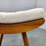 Pair of Mid-Century Maple Wood Stools, 1960, Czechoslovakia
