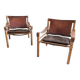 Set of 2 Safari 'Sirocco' chairs by Arne Norell 1960s