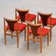 Série de 4 chaises scandinaves vintage 1960