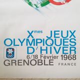 Original poster grenoble olympic games winter 1968 - jean brian