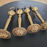 Antique brass curtain tiebacks - Set of 4