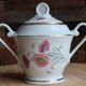 Vintage sugar bowl in fine porcelain - M&S Made in Berry Limoges clay