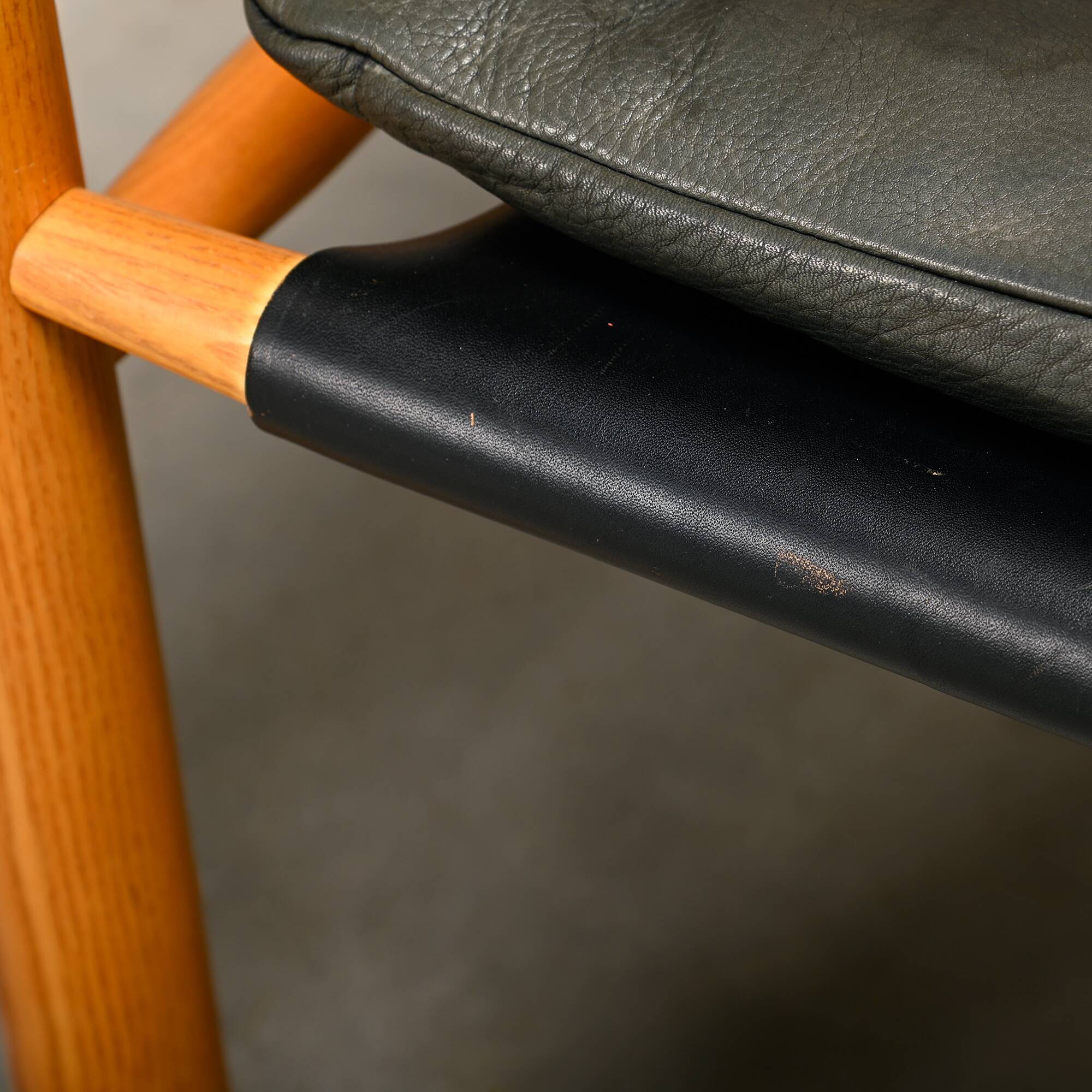 Arne Norell Sirocco Safari Lounge Chairs in Black Leather and Ash, Sweden