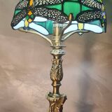 Lampe Art Nouveau en bronze, style Rocaille